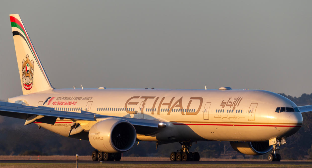 Photo of an Etihad Airways plane.