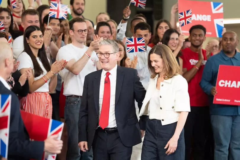 Labour leader Sir Keir Starmer and his wife Victoria Starmer