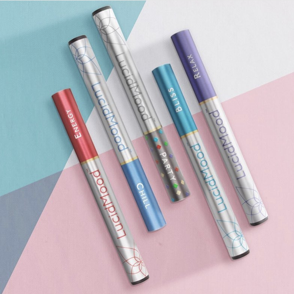 LucidMood's "lifestyle" collection of pens include Chill and Energy.