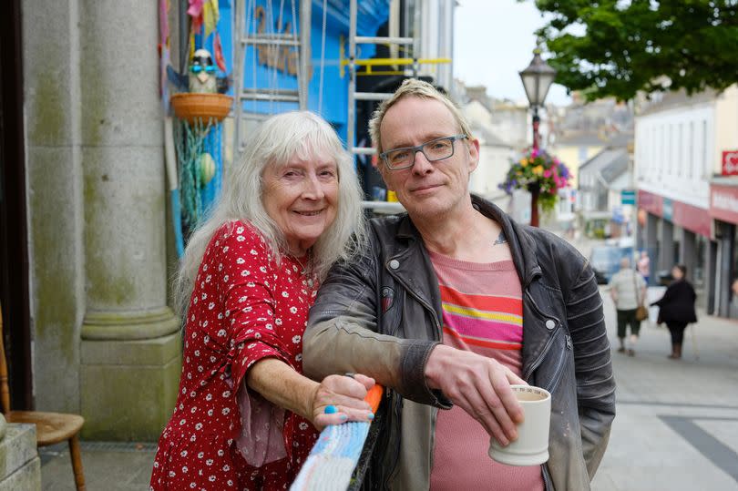 Pictured are artists Yvonne Dean from Carharrack and Phil Kincaid from Redruth