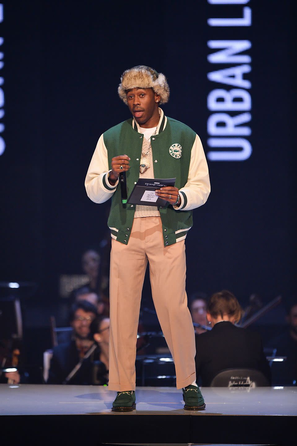 <p>Design the clothes, wear the clothes, be the clothes. That could well be Tyler, the Creator's mantra, when he out-fashioned the Fashion Awards in his own Lacoste Golf Le Fleur collab. </p>