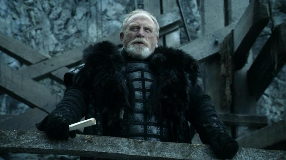 62. Jeor Mormont: <b>Played by</b>: James Cosmo    <p>Father of Jorah Mormont, Jeor was an honourable leader of the Night's Watch − perhaps to a fault. After giving Jon Snow the sword Longclaw, Mormont inadvertently showed the Stark bastard that Valerian steel can cut through White Walkers. (HBO)