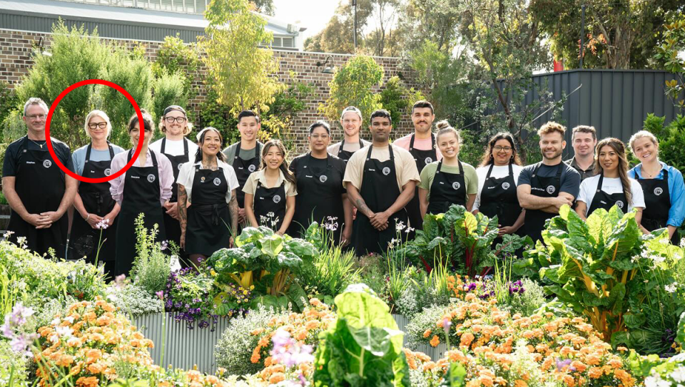 MasterChef’s Sue Bazely with the season 16 cast.