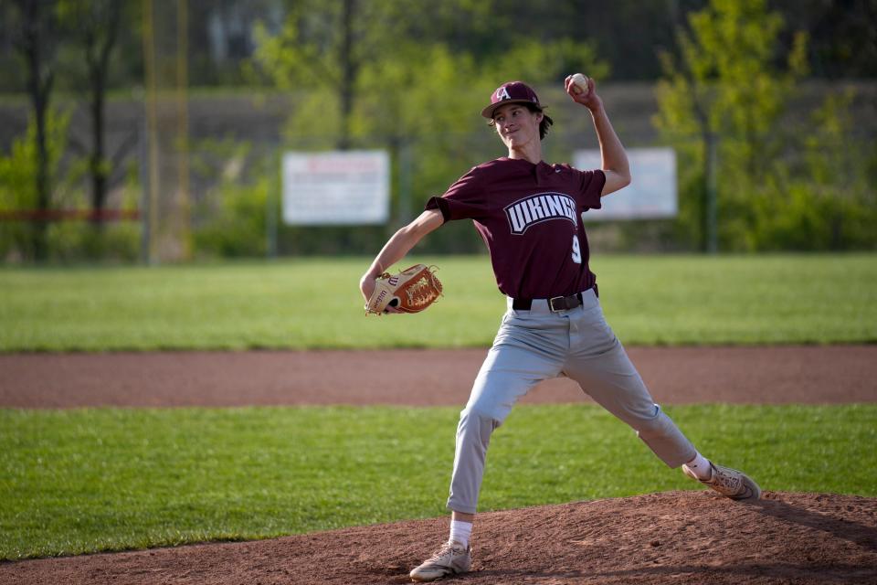 Columbus Academy’s Harmon Gouhin went the distance in the Vikings' district final victory over Utica on Wednesday.