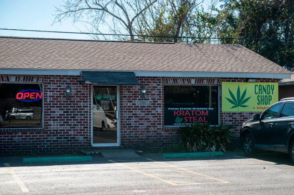 One of the Candy Shop kratom stores owned by Biloxi Councilman Robert Deming III on Thursday, Jan. 26, 2023. The shop was raided by the DEA due to an ongoing investigation. Hannah Ruhoff