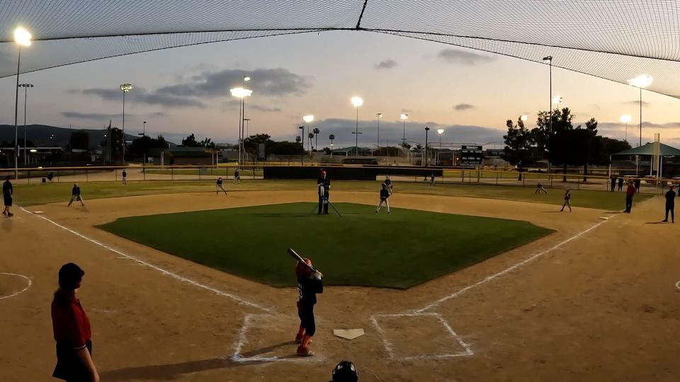 A video screengrab from a little league baseball game in San Marcos shows the moments before gunshots rang out on May 8, 2023, causing players, fans and umpires to flee.