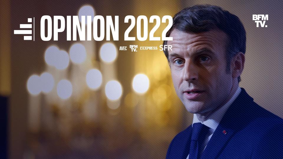 Emmanuel Macron lors de ses vœux à la presse le 11 janvier 2022 à Paris - Ludovic MARIN / POOL / AFP