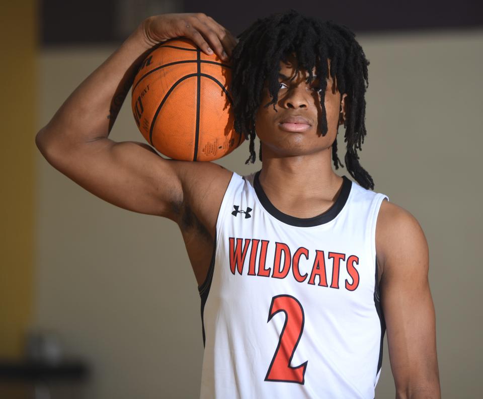 New Hanover senior basketball player Lenier Pocknett at Snipes Academy Gym in Wilmington, N.C., Tuesday, November 30, 2021. MATT BORN/STARNEWS