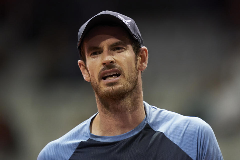 Andy Murray, pictured here in action against Sebastian Korda at the Gijon Open.