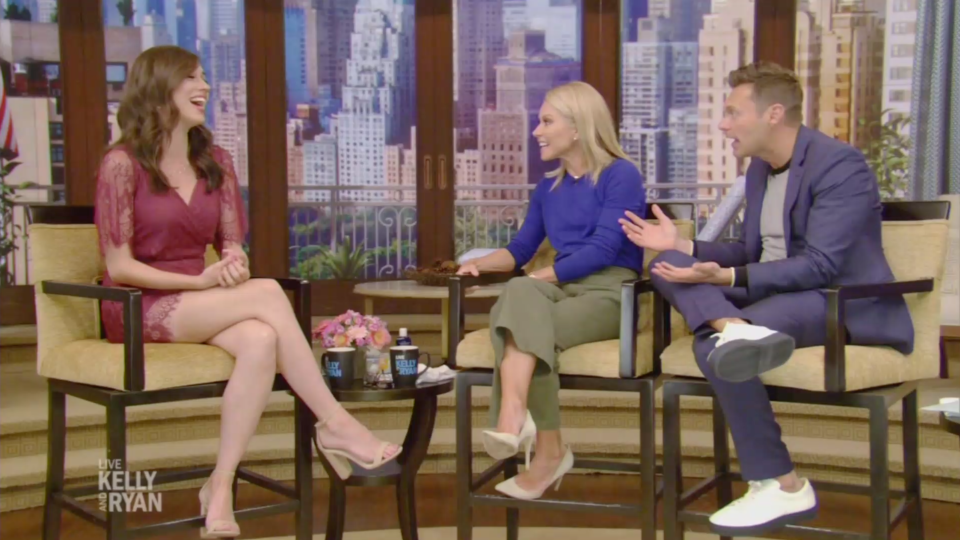 Colleen Ballinger explains how she revealed her pregnancy on YouTube on <em>Live With Kelly and Ryan</em>.