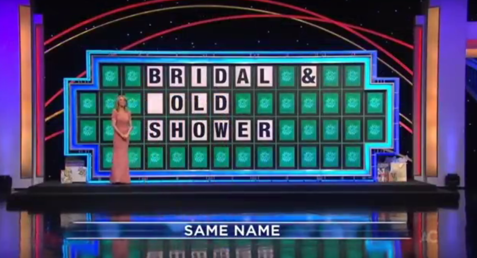 A Wheel of Fortune contestant gave a very rude answer to the above puzzle. Photo: Wheel of Fortune