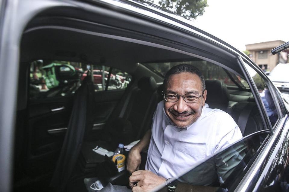 Foreign Minister Datuk Seri Hishammuddin Hussein leaves the Prime Minister’s Office in Putrajaya October 26, 2020. — Picture by Hari Anggara