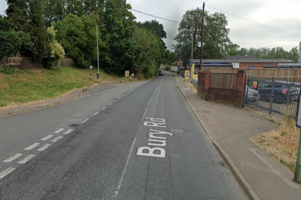 The road is currently blocked by the crash i(Image: Google Maps)/i