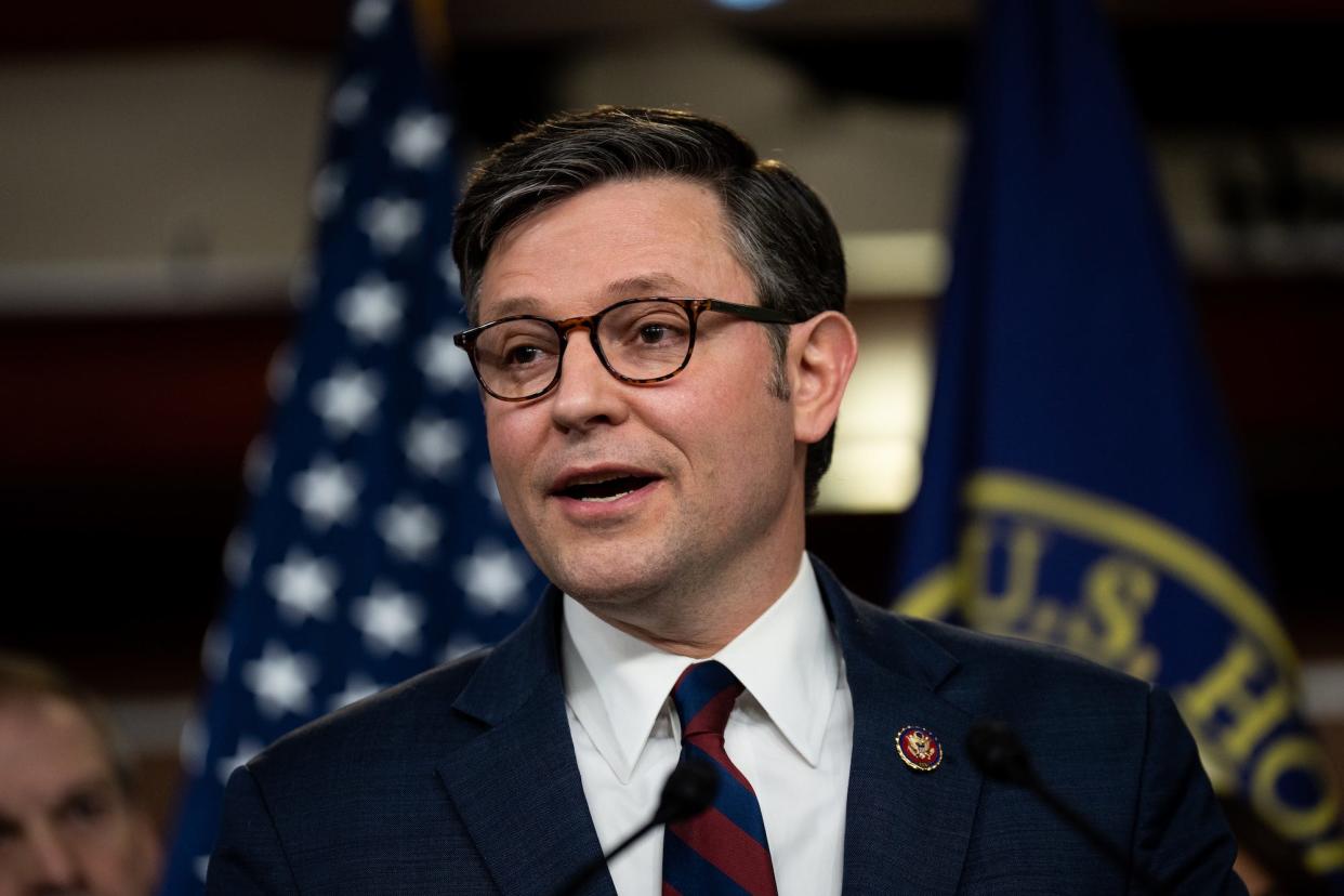 Rep. Mike Johnson of Louisiana at a press conference on Capitol Hill in 2022.