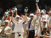 The legion of Benaud fans were always out in force at the SCG.