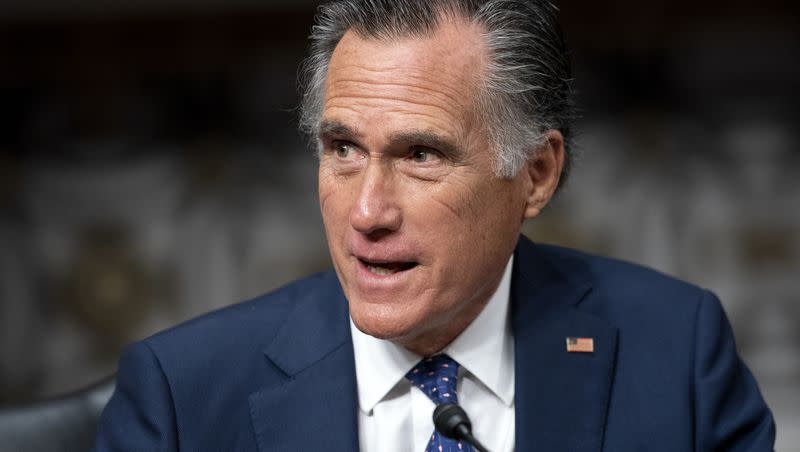 Sen. Mitt Romney, R-Utah, speaks during a Senate Health, Education, Labor, and Pensions Committee hearing to examine the federal response to COVID-19 and new emerging variants on Jan. 11, 2022 on Capitol Hill in Washington