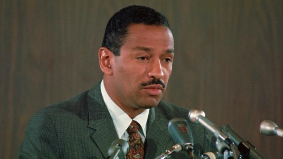 Washington, D.C.: Rep. John Conyers, Jr. (D-Mich.) during press conference. (Photo: Getty Images)
