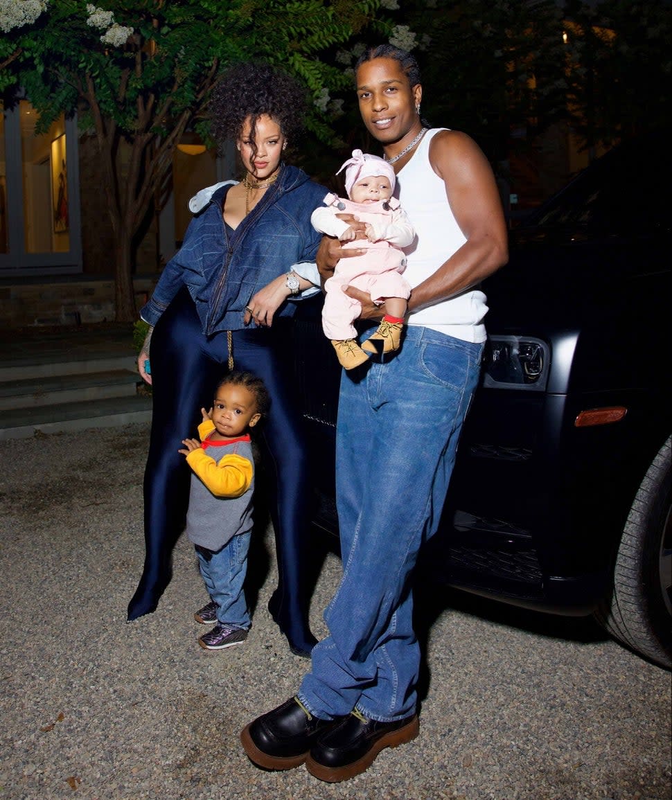 Rihanna, ASAP Rocky, Rza and newborn Riot Rose 