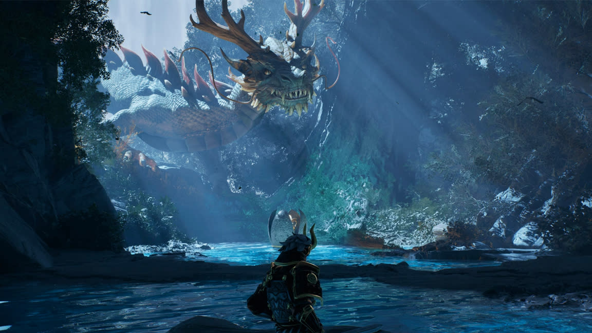  Unreal Engine and Unity learn a game engine; a dragon in a colourful fantasy environment  