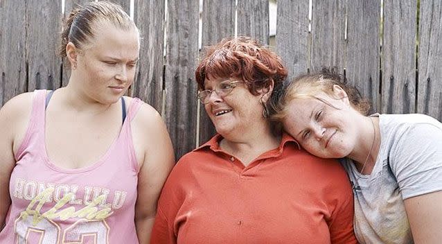 Peta Kennedy and her daughters. Photo: SBS