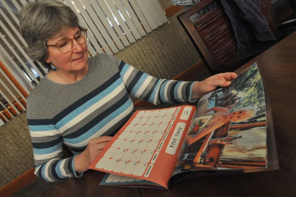 Photographer and graphic artist Roseanne Zaino laid out the calendar, the proceeds from which will benefit the Linden Ponds Resident Care Fund.