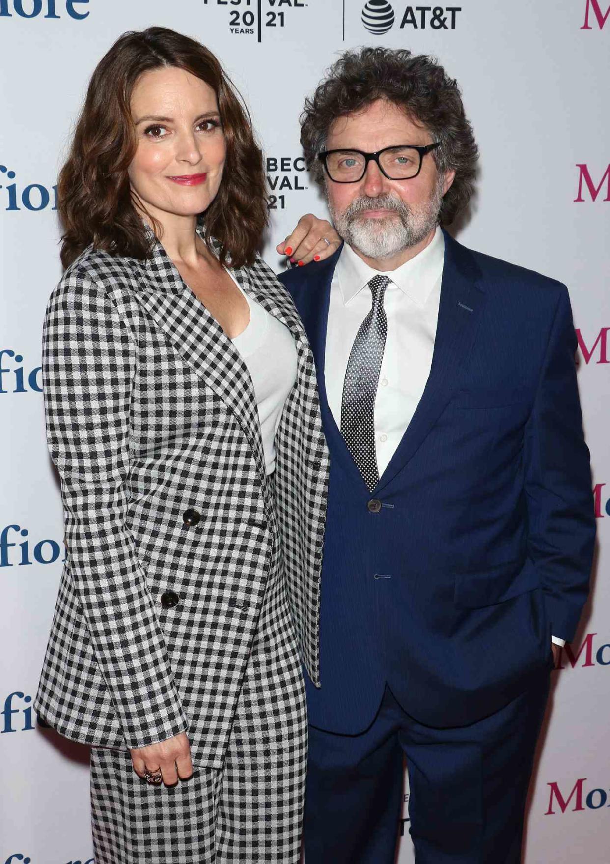 Tina Fey and husband Jeff Richmond attend the Tribeca TV panel premiere during the 2021 Tribeca Festival at Spring Studios on June 11, 2021 in New York City