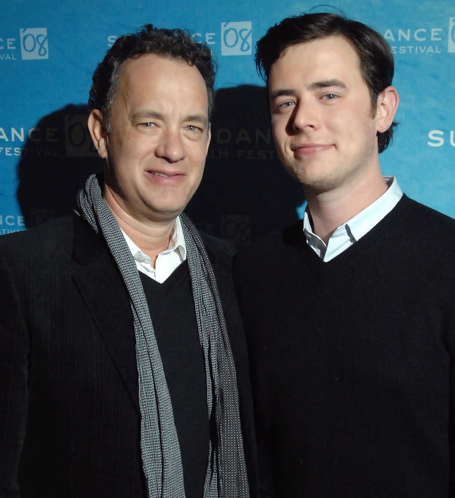 Tom Hanks and son Colin Hanks in 2008