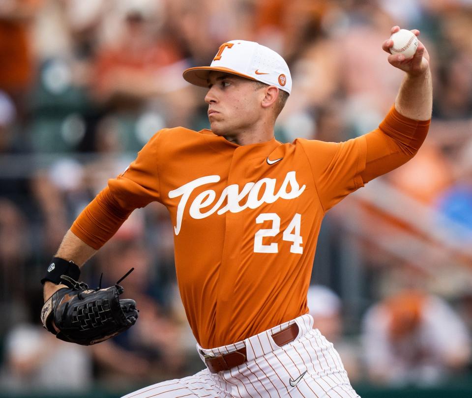 Chase Lummus was one of the few UT pitchers who found success against Oklahoma on Saturday. He retired 12 Sooners in a row during one stretch and allowed only one run in five innings of relief in the first game of the doubleheader.