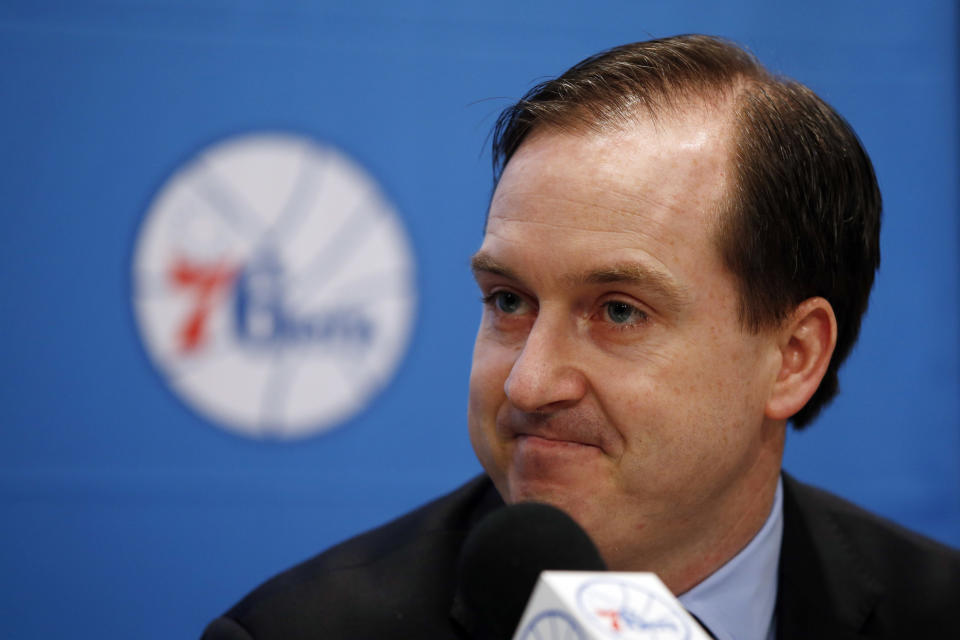 Sam Hinkie took overt tanking to a historic new level in Philadelphia. (AP Photo/Matt Slocum, File)