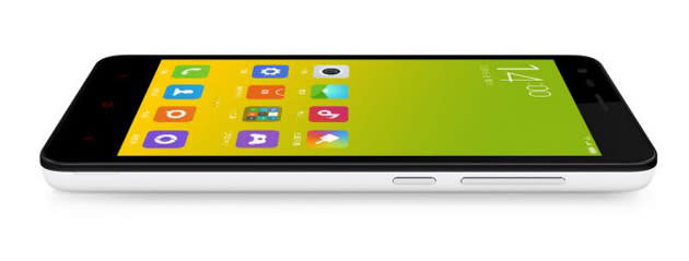 Xiaomi Redmi 2 on its side