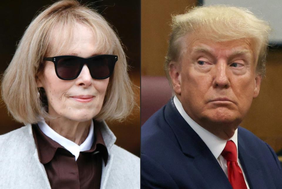 E Jean Carroll and Donald Trump (AFP/POOL/AFP via Getty Images)