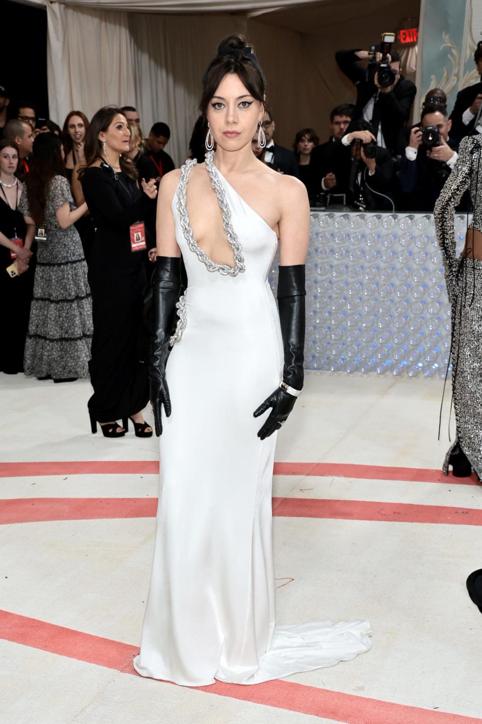 Aubrey Plaza attends the 2023 Met Gala.