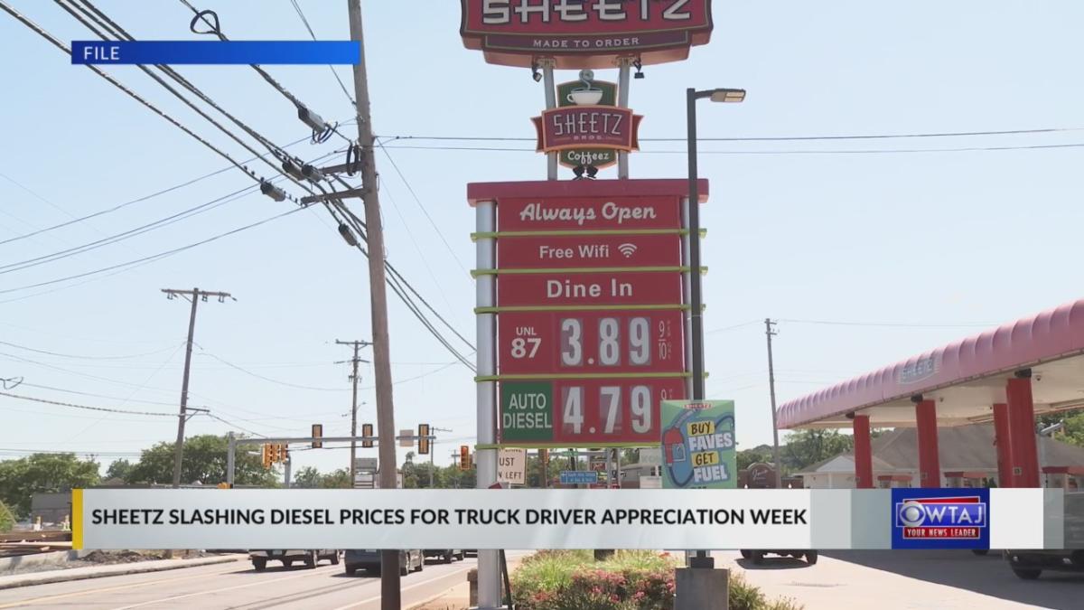 Sheetz extends lower gas price to Labor Day, dropping price of diesel