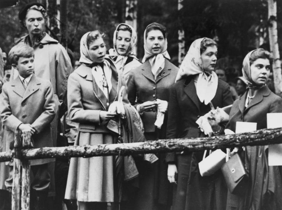 swedish royals at olympic equestrian event, 1956