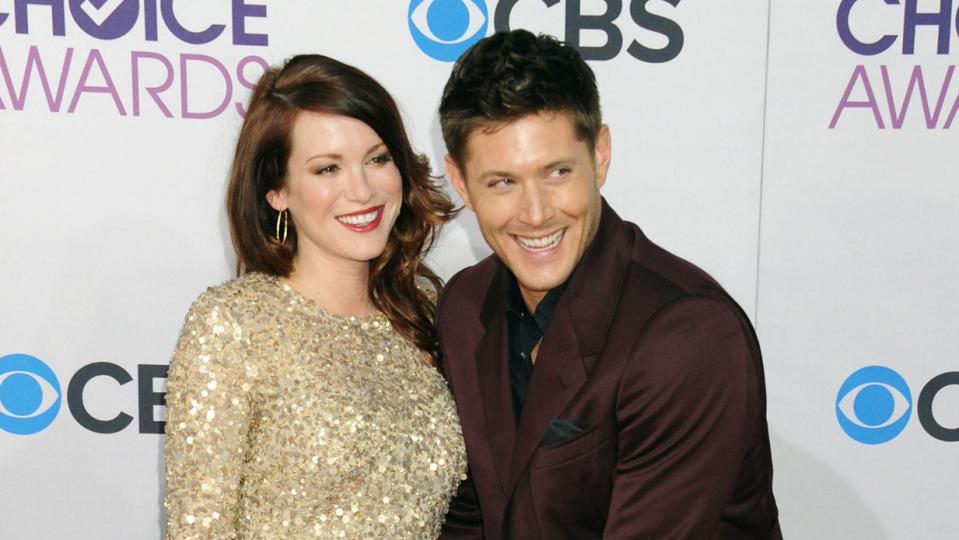 Actor Daneel Harris and her actor husband Jensen Ackles attend the 2013 People's Choice Awards Arrivals held at Nokia Theatre L.A. Live on January 9, 2013 in Los Angeles, California