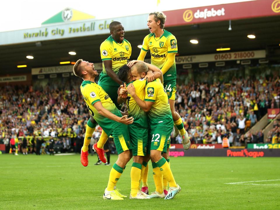 Norwich secured a stunning home victory over champions Manchester City: Getty