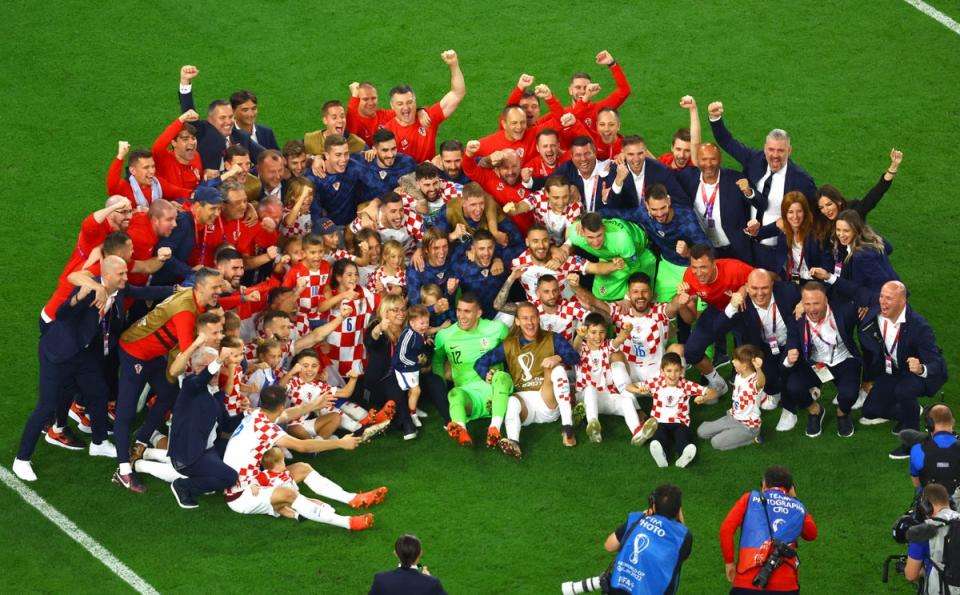Croatia celebrated a famous win (REUTERS)