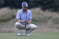 Brendon Todd lines up a putt on the second hole during the second round of the World Golf Championship-FedEx St. Jude Invitational Friday, July 31, 2020, in Memphis, Tenn. (AP Photo/Mark Humphrey)