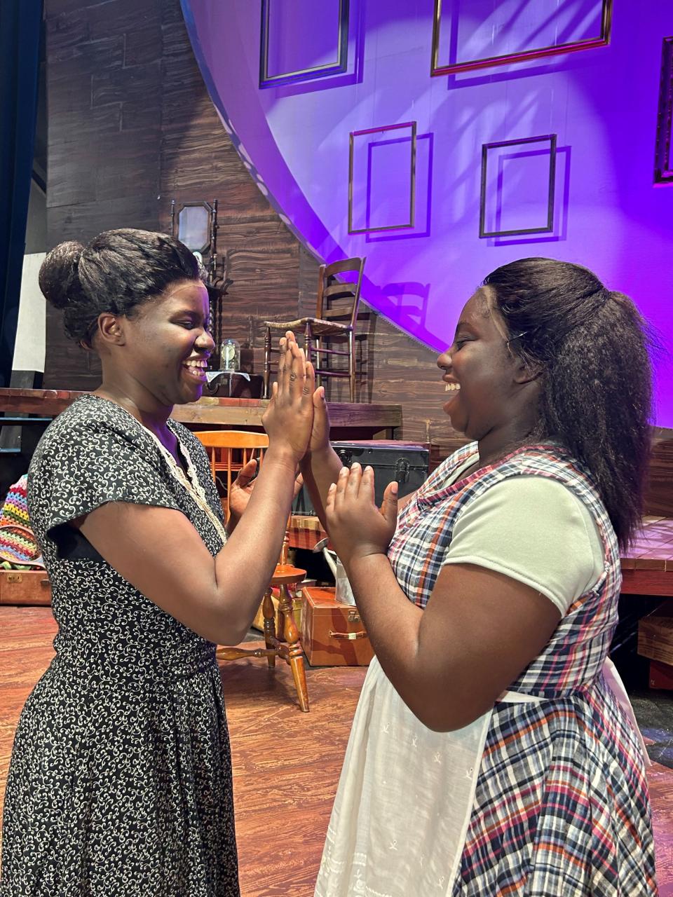 Fendii Trashell plays "Celie" and Chadonné Whiskey plays "Nettie" in the musical "The Color Purple," on stage at the Henegar Center through March 12, 2023. Visit henegarcenter.com.