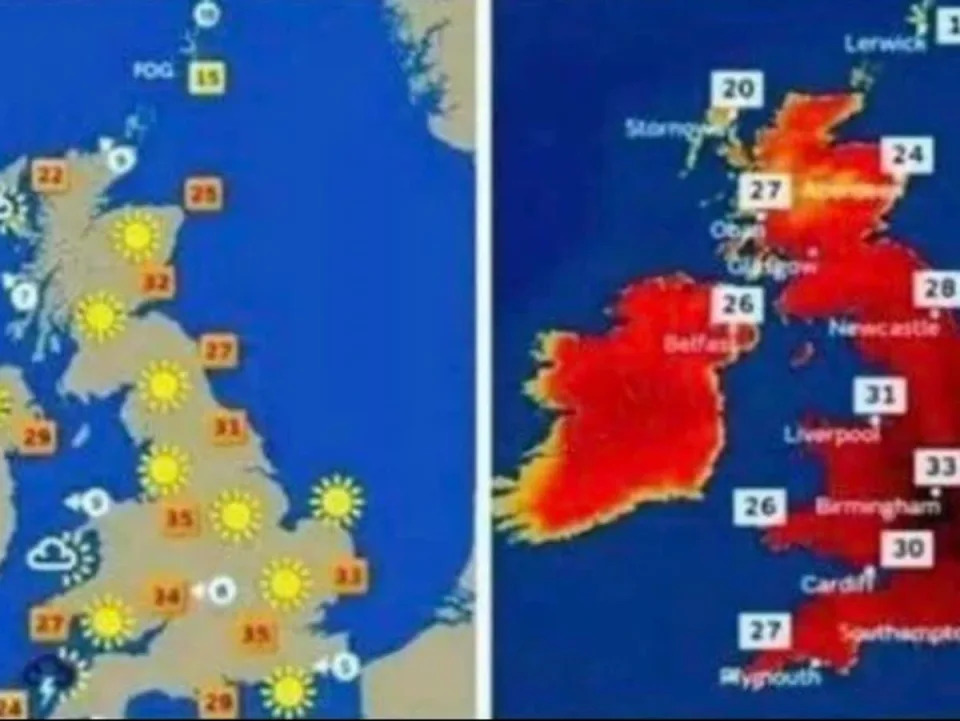 The Met Office forecaster said the picture has been doctored (Twitter)