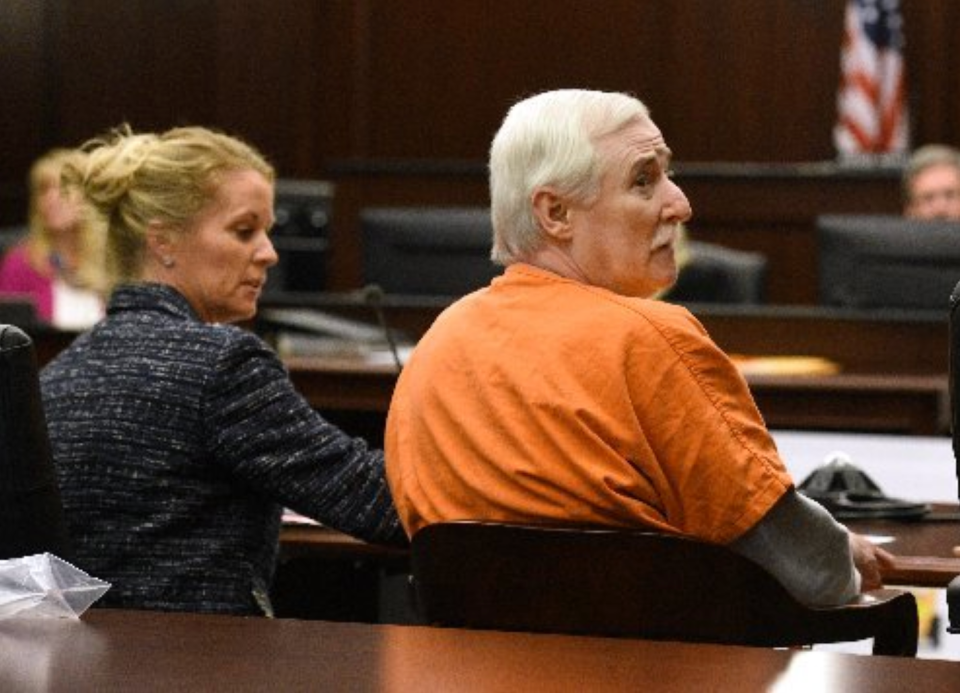 Donald Smith sits with defense attorney Julie Schlax during court proceedings in 2018 for his death penalty phase after being found guilty in the kidnapping, rape and murder of 8-year-old Cherish Perrywinkle in Jacksonville. He is back in court this week for evidentiary hearings seeking post-conviction relief.
