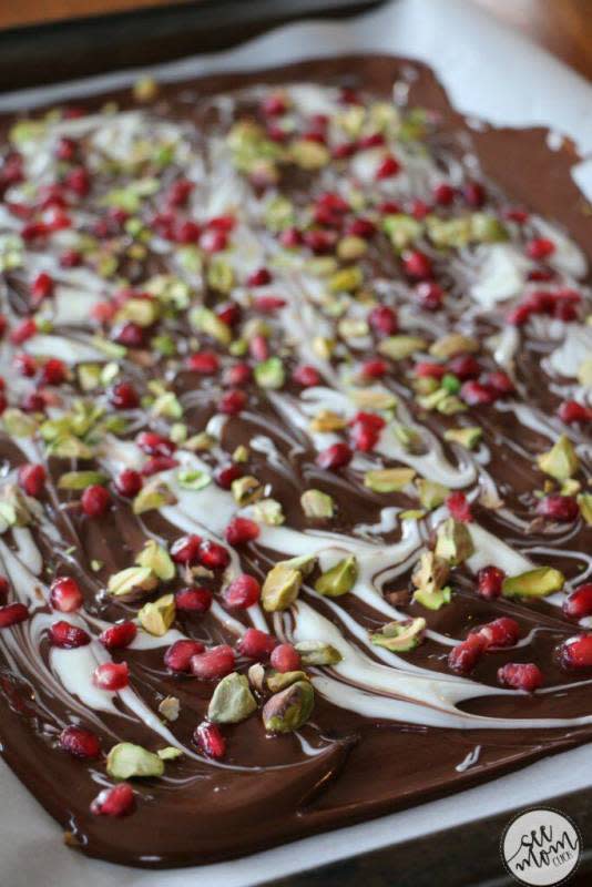 <p>See Mom Click</p><p>This recipe is so easy to make and perfect for a holiday party. It's as pretty as it is tasty!</p><p><strong>Get the recipe: </strong><a href="https://seemomclick.com/pomegranate-pistachio-bark-recipe/" rel="nofollow noopener" target="_blank" data-ylk="slk:Pomegranate Pistachio Bark;elm:context_link;itc:0;sec:content-canvas" class="link "><strong>Pomegranate Pistachio Bark</strong></a></p><p><strong>Related: <a href="https://parade.com/1034942/parade/pistachio-torte-recipe/" rel="nofollow noopener" target="_blank" data-ylk="slk:Easy Pistachio Torte Recipe;elm:context_link;itc:0;sec:content-canvas" class="link ">Easy Pistachio Torte Recipe</a></strong></p>