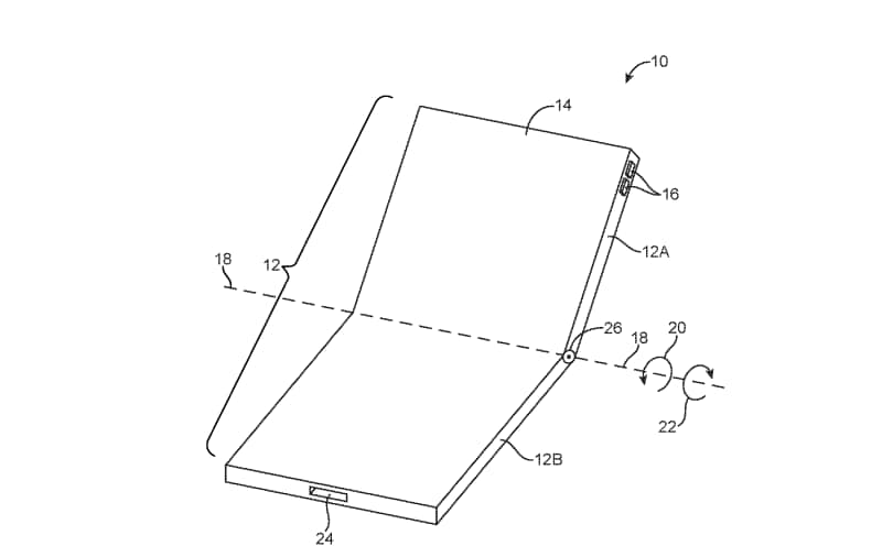 This is the second patent Apple has filed for a foldable phone