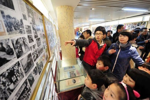 Visitors at the newly opened Lei Feng memorial museum in Hangzhou, east China's Zhejiang province as part of a huge public campaign to commemorate the 50th anniversary of Lei Feng's death