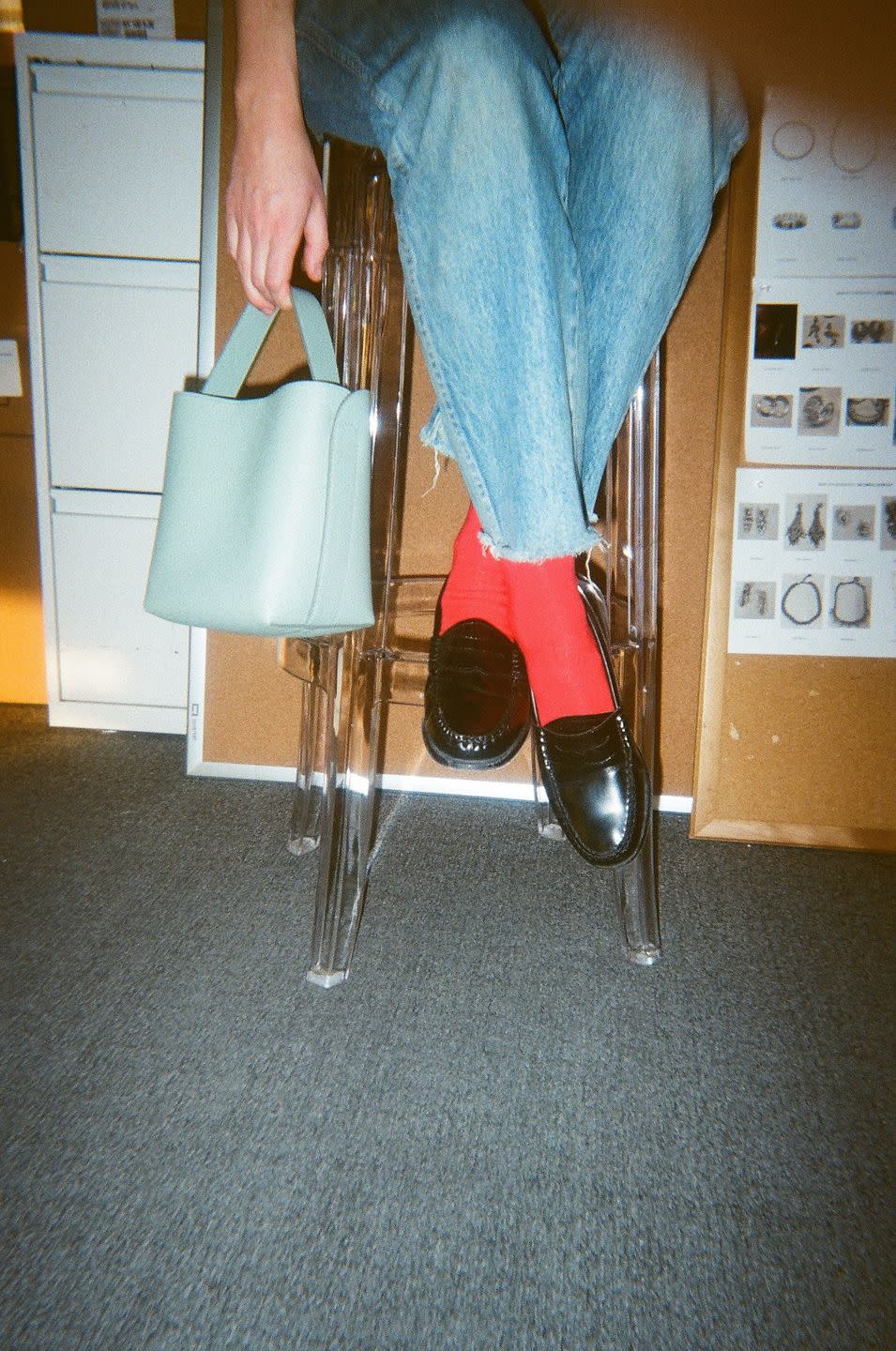 a person holding a bag