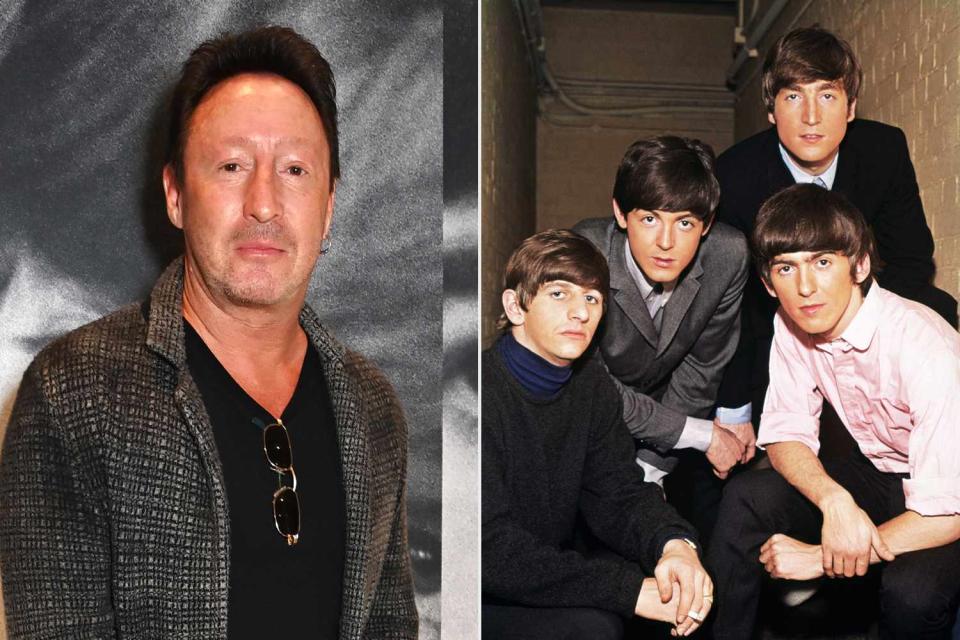 <p>Dave Benett/Getty; Bettmann/Getty</p> Julian Lennon; The Beatles