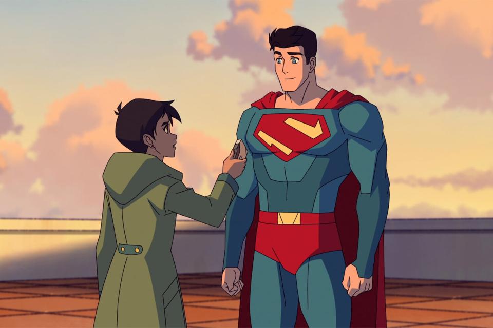 Lois Lane (Alice Lee) and Superman (Jack Quaid) on 'My Adventures With Superman'