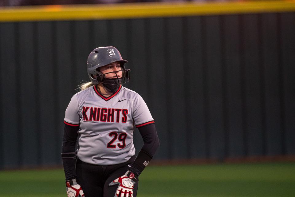 Hanks catcher Mia Bailey played a key role in Wednesday's bidistrict playoff win against Jefferson. Hanks looks to win the bidistrict title on Thursday in Game 2.