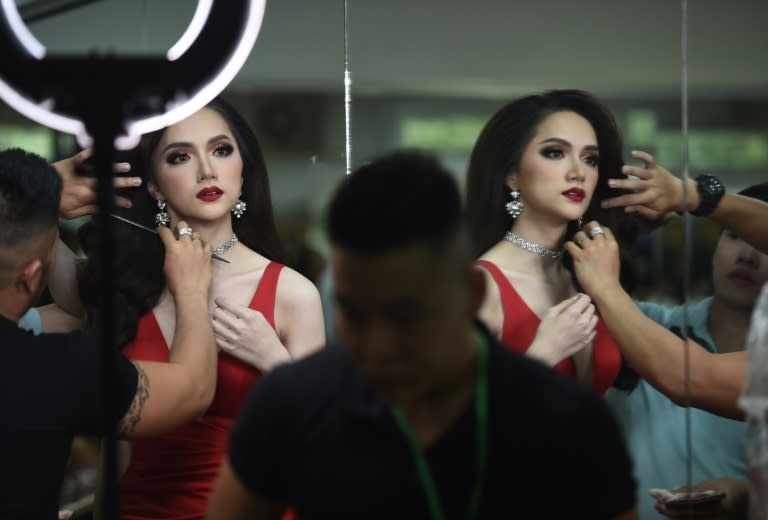 Nguyen Huong Giang of Vietnam fended off 26 competitors, from countries spanning Mongolia to Mexico, to clinch the coveted "Miss International Queen" crown in Thailand's seaside town of Pattaya