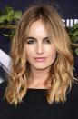 Also at the <i>Jurassic World</i> premiere in Hollywood, the actress opted for a neutral look, making her new-ish honey locks the highlight. Here, her golden bob has that cool-girl un-done texture while her signature brows are bold and fierce.